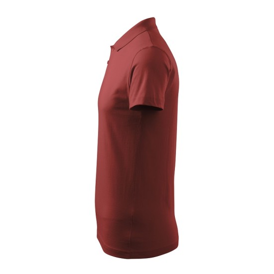 Tricou polo barbati, bumbac 180g/m2, Malfini Single J. 202, Rosu bordo Tricou polo barbati, bumbac 180g/m2, Malfini Single J. 202, Rosu bordo