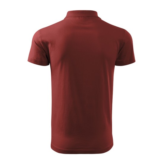 Tricou polo barbati, bumbac 180g/m2, Malfini Single J. 202, Rosu bordo Tricou polo barbati, bumbac 180g/m2, Malfini Single J. 202, Rosu bordo