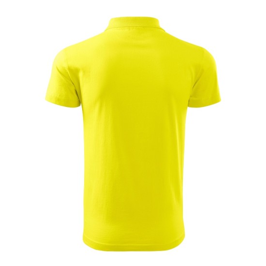 Tricou polo barbati, bumbac 180g/m2, Malfini Single J. 202, Galben Lamaie Tricou polo barbati, bumbac 180g/m2, Malfini Single J. 202, Galben Lamaie