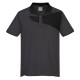 Tricou polo corporate PW2, 144g/m2, Gri/Negru