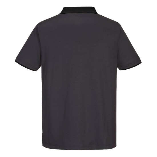 Tricou polo corporate PW2, 144g/m2, Gri/Negru