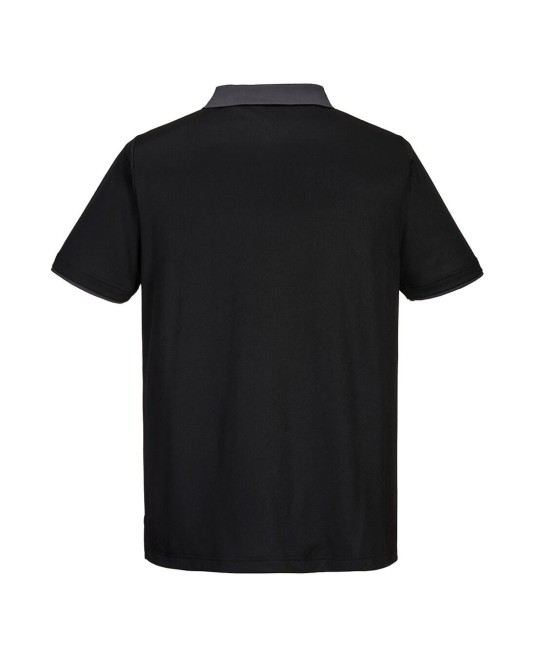 Tricou polo corporate PW2, 144g/m2, Negru/Gri