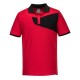 Tricou polo corporate PW2, 144g/m2, Rosu/Negru Tricou polo corporate PW2, 144g/m2, Rosu/Negru