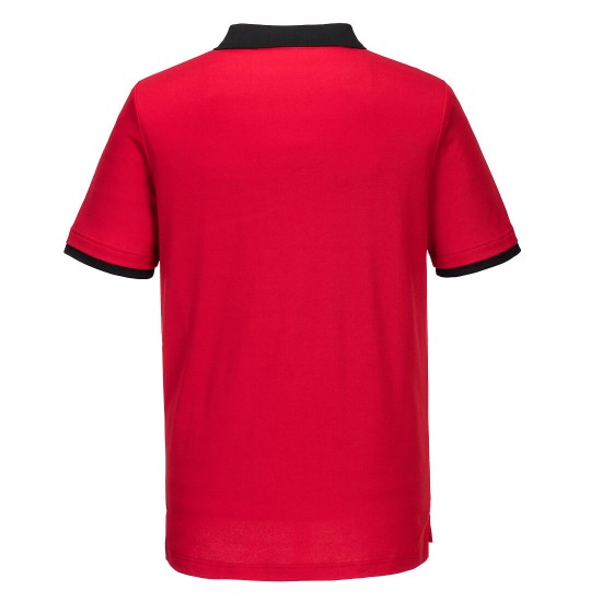 Tricou polo corporate PW2, 144g/m2, Rosu/Negru Tricou polo corporate PW2, 144g/m2, Rosu/Negru