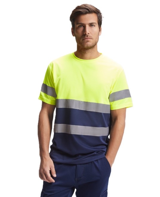 Tricou HiVis poliester 100%, 130g/mp Galben bleumarin