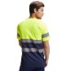 Tricou reflectorizant cu maneca scurta, 130g/mp Galben si bleumarin Tricou reflectorizant cu maneca scurta, 130g/mp Galben si bleumarin