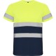 Tricou reflectorizant cu maneca scurta, 130g/mp Galben si bleumarin Tricou reflectorizant cu maneca scurta, 130g/mp Galben si bleumarin