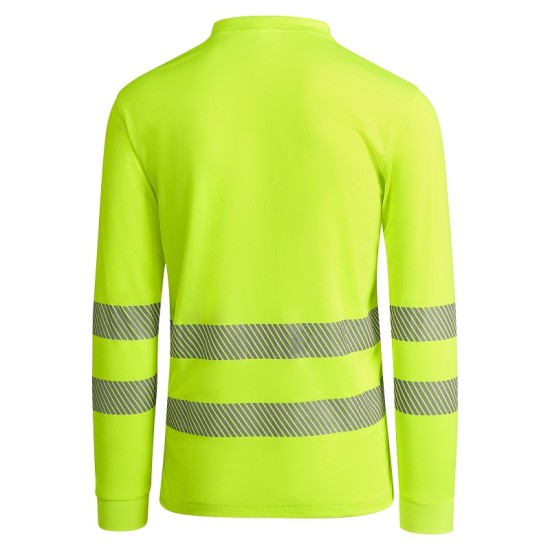 Tricou polo Hi-Vis maneca lunga, continut ridicat din bumbac, 170 g/mp, Galben Tricou polo Hi-Vis maneca lunga, continut ridicat din bumbac, 170 g/mp, Galben