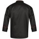 Tunica bucatar unisex, 200g/m2, negru cu rosu Tunica bucatar unisex, 200g/m2, negru cu rosu