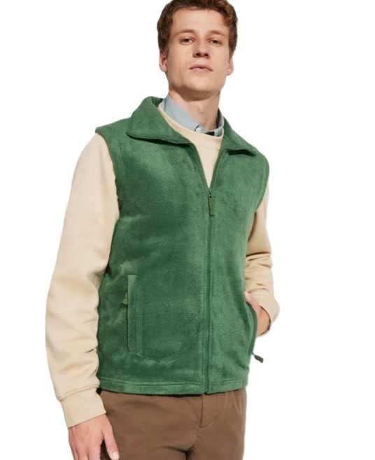 Vesta fleece unisex verde 300g/m² – calduroasa si confortabila
