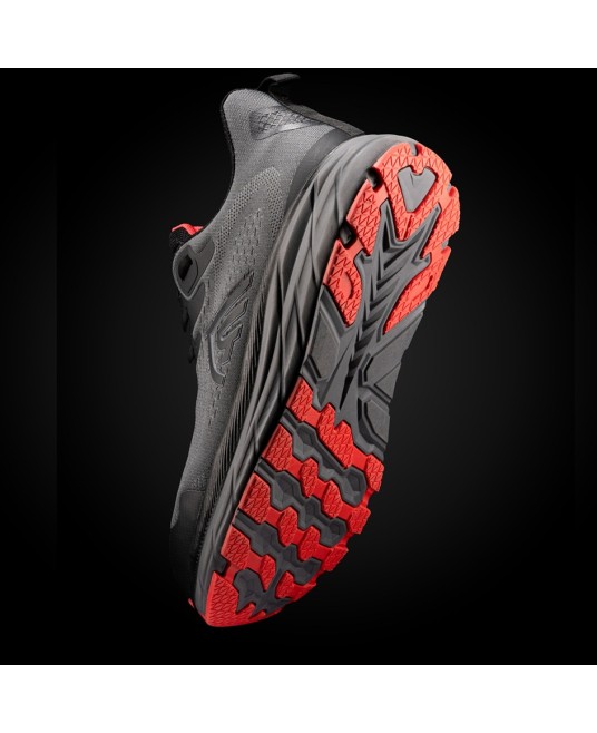 Pantofi de protectie S1PS ESD, model sport, gri cu rosu