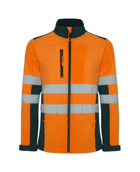 Jacheta HiVis softshell - Portocaliu/bleumarin