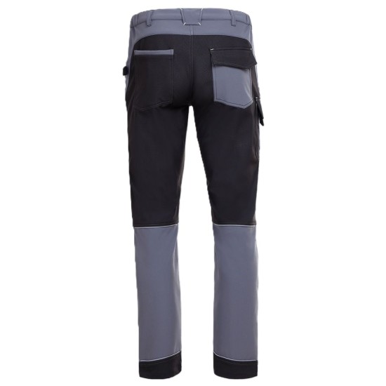 Pantaloni softshell, negru-gri