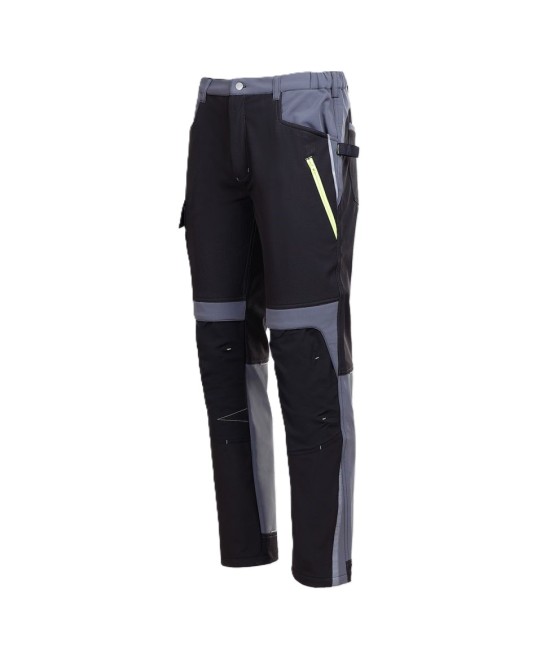 Pantaloni softshell, negru-gri