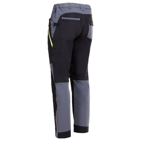 Pantaloni softshell, negru-gri