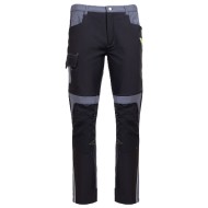 Pantaloni softshell, negru-gri