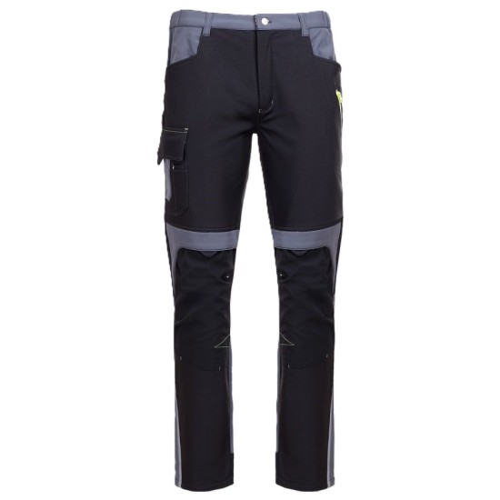 Pantaloni softshell, negru-gri