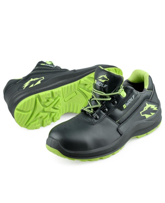 Pantofi de protectie S3 Spyke, bombeu si lamela metalica, talpa verde