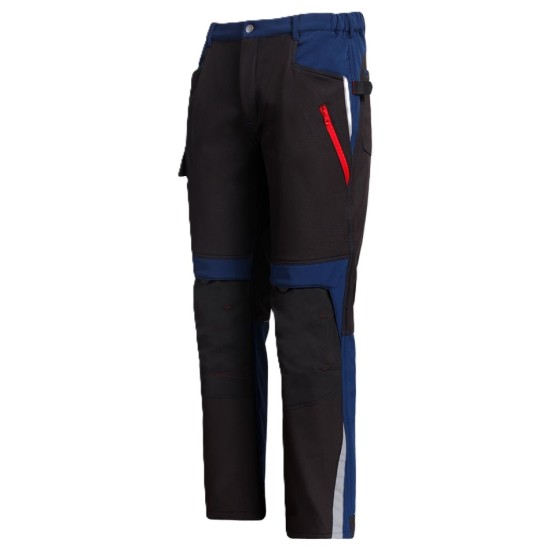 Pantaloni softshell, negru-bleumarin