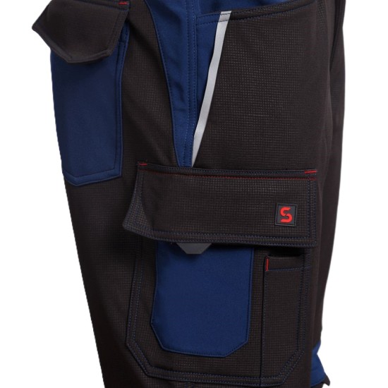 Pantaloni softshell, negru-bleumarin