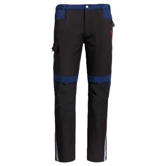 Pantaloni softshell, negru-bleumarin