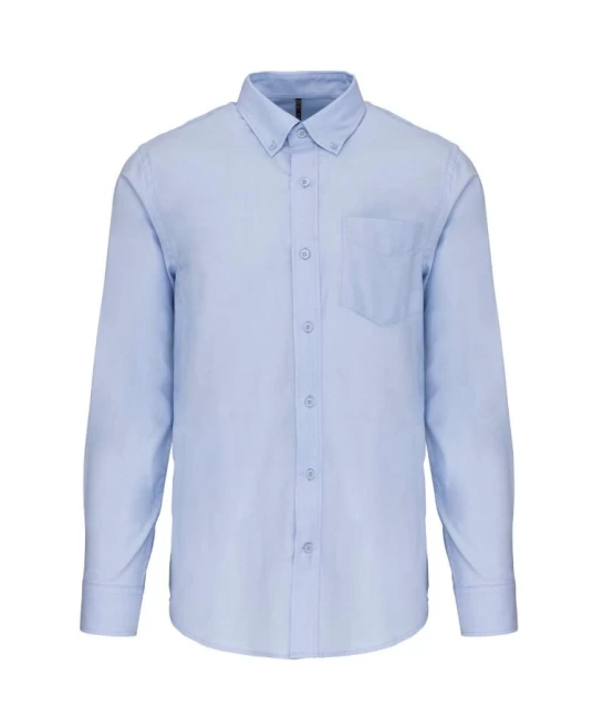 Camasa cu maneca lunga Oxford, cu buzunar, 135 g/mp, Albastru deschis Camasa cu maneca lunga Oxford, cu buzunar, 135 g/mp, Albastru deschis