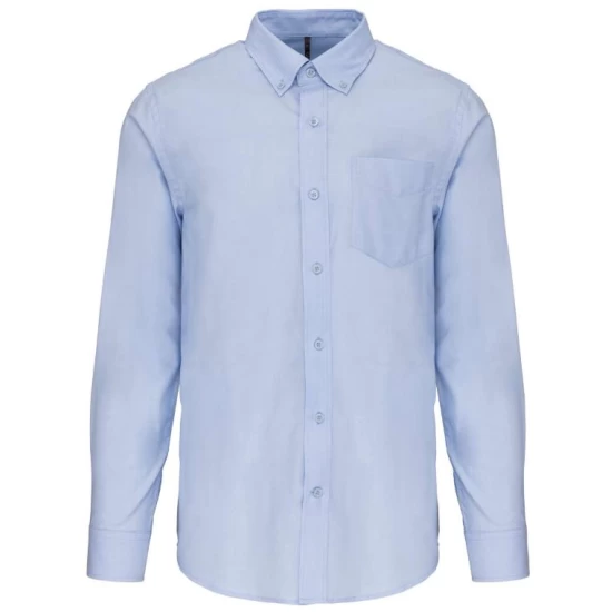 Camasa cu maneca lunga Oxford, cu buzunar, 135 g/mp, Albastru deschis Camasa cu maneca lunga Oxford, cu buzunar, 135 g/mp, Albastru deschis