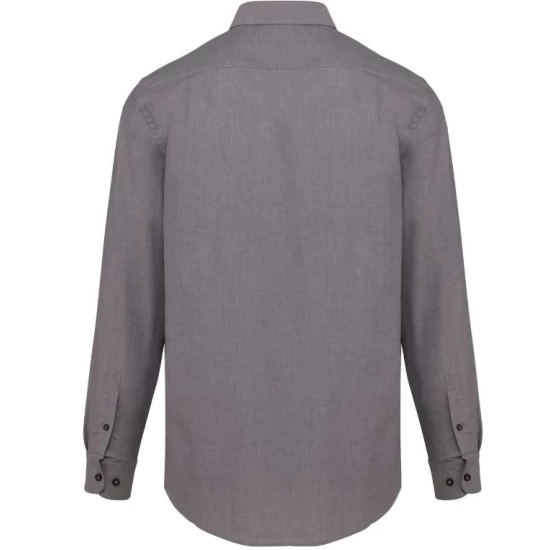 Camasa cu maneca lunga Oxford, cu buzunar, 135 g/mp, Gri inchis Camasa cu maneca lunga Oxford, cu buzunar, 135 g/mp, Gri inchis