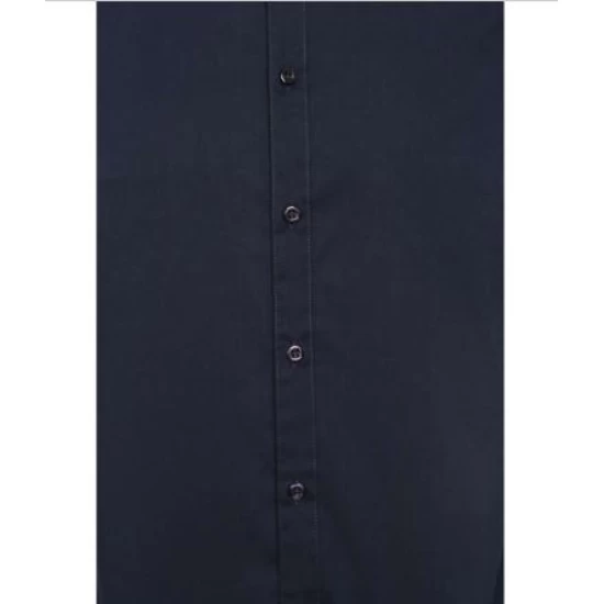 Camasa barbati cu maneca lunga, model slim fit si guler apretat, 120 g/mp, Alb Camasa barbati cu maneca lunga, model slim fit si guler apretat, 120 g/mp, Alb