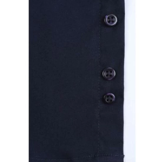 Camasa barbati cu maneca lunga, model slim fit si guler apretat, 120 g/mp, Alb Camasa barbati cu maneca lunga, model slim fit si guler apretat, 120 g/mp, Alb