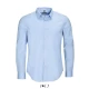Camasa barbati cu maneca lunga, model slim fit si guler apretat, 120 g/mp, Albastru deschis Camasa barbati cu maneca lunga, model slim fit si guler apretat, 120 g/mp, Albastru deschis