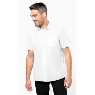 Camasa maneca scurta barbati, 125 g/mp, Alb