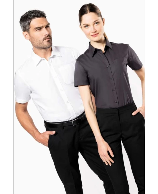 Camasa maneca scurta barbati, 125 g/mp, Alb Camasa maneca scurta barbati, 125 g/mp, Alb