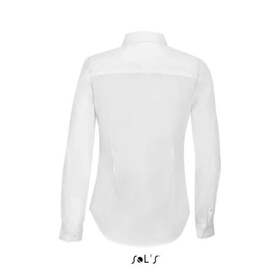 Camasa femei cu maneca lunga, model slim fit si guler apretat, Alb Camasa femei cu maneca lunga, model slim fit si guler apretat, Alb