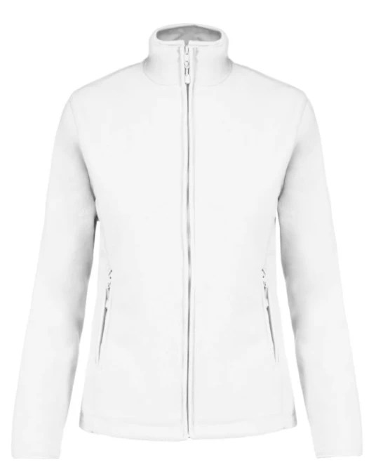 Jacheta fleece femei, Kariban 280g/m2, Alb