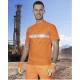 Tricou bumbac cu banda reflectorizanta, portocaliu Tricou bumbac cu banda reflectorizanta, portocaliu