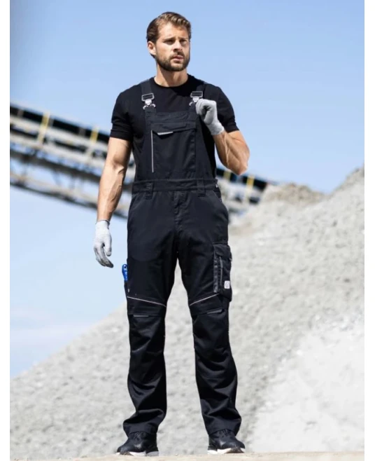 Salopeta de vara cu pieptar, calitate excelenta, tercot 200g/m2, Summer, Negru