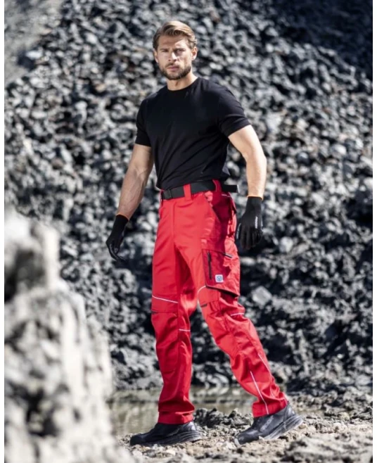 Pantaloni de lucru vara calitate excelenta, tercot 200g/m2, Summer, Rosu