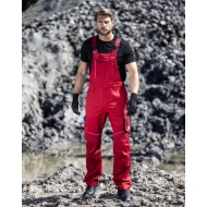 Salopeta de vara cu pieptar, calitate excelenta, tercot 200g/m2, Summer, Rosu