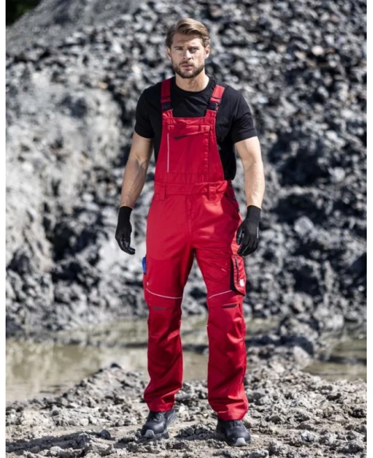 Salopeta de vara cu pieptar, calitate excelenta, tercot 200g/m2, Summer, Rosu