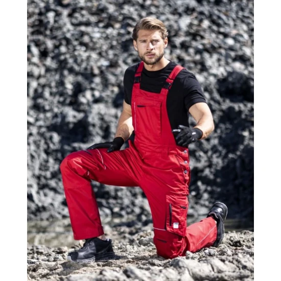 Salopeta de vara cu pieptar, calitate excelenta, tercot 200g/m2, Summer, Rosu