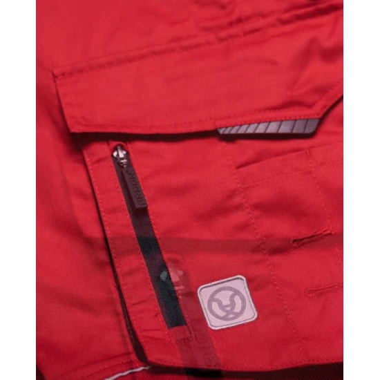 Salopeta de vara cu pieptar, calitate excelenta, tercot 200g/m2, Summer, Rosu