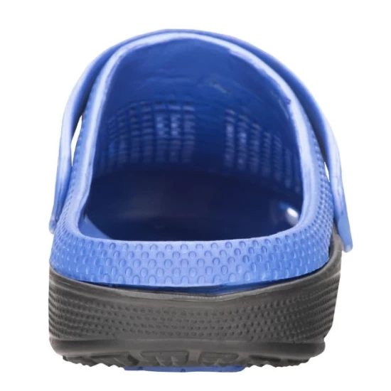 Saboti PVC, talpa antialunecare, negru-albastru Saboti PVC, talpa antialunecare, negru-albastru