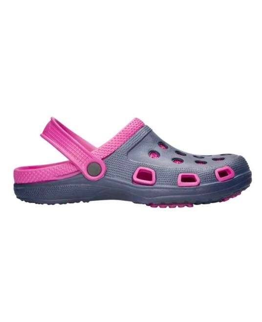 Saboti PVC, talpa antialunecare, gri-roz Saboti PVC, talpa antialunecare, gri-roz