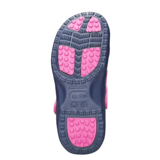 Saboti PVC, talpa antialunecare, gri-roz Saboti PVC, talpa antialunecare, gri-roz