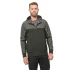 Softshell unisex bicolor, cu gluga, Negru-gri inchis