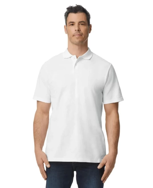 Tricou polo bumbac, Gildan 177g/m2, Alb Tricou polo bumbac, Gildan 177g/m2, Alb