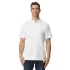 Tricou polo bumbac, Gildan 177g/m2, Alb