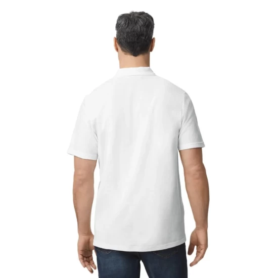 Tricou polo bumbac, Gildan 177g/m2, Alb Tricou polo bumbac, Gildan 177g/m2, Alb