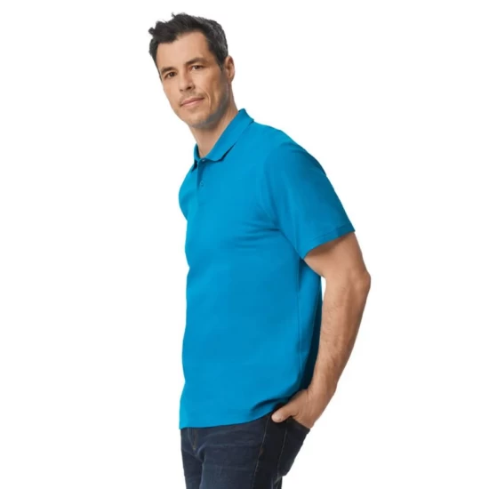Tricou polo bumbac, Gildan 177g/m2, Albastru safir Tricou polo bumbac, Gildan 177g/m2, Albastru safir